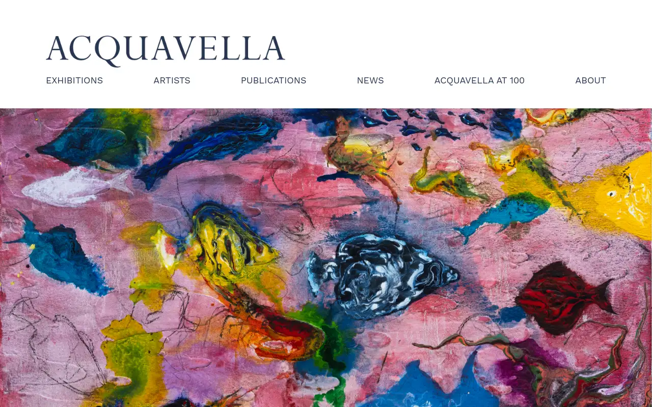 Screenshot of acquavellagalleries.com