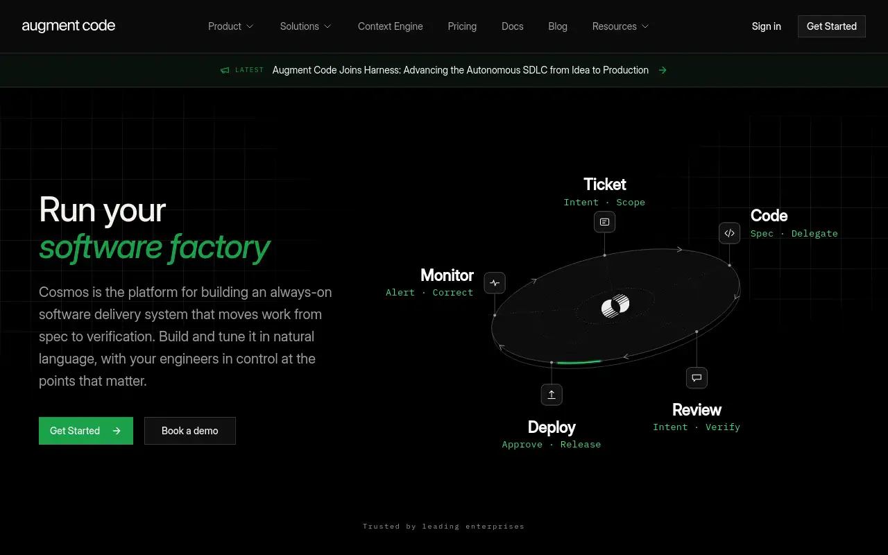 Screenshot of augmentcode.com