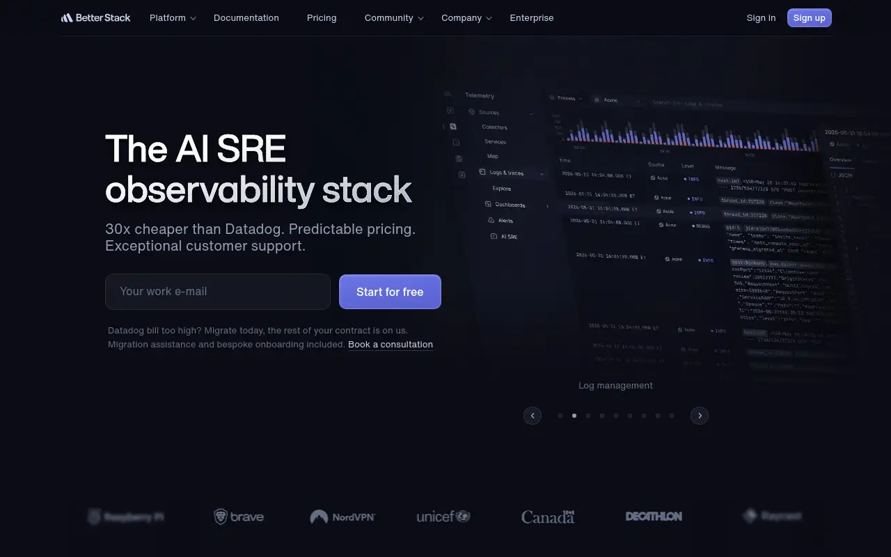 Screenshot of betterstack.com