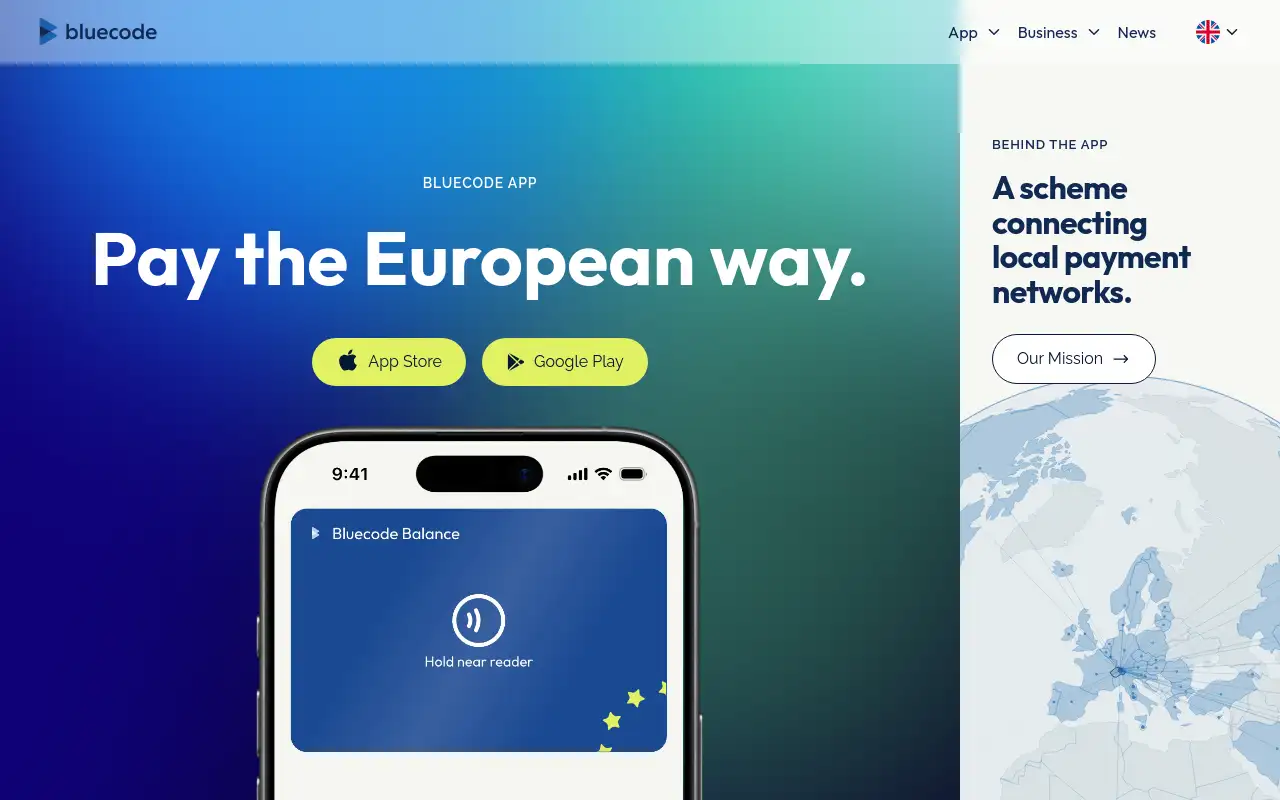 Screenshot of bluecode.com