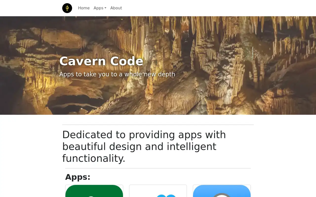 Screenshot of caverncode.com