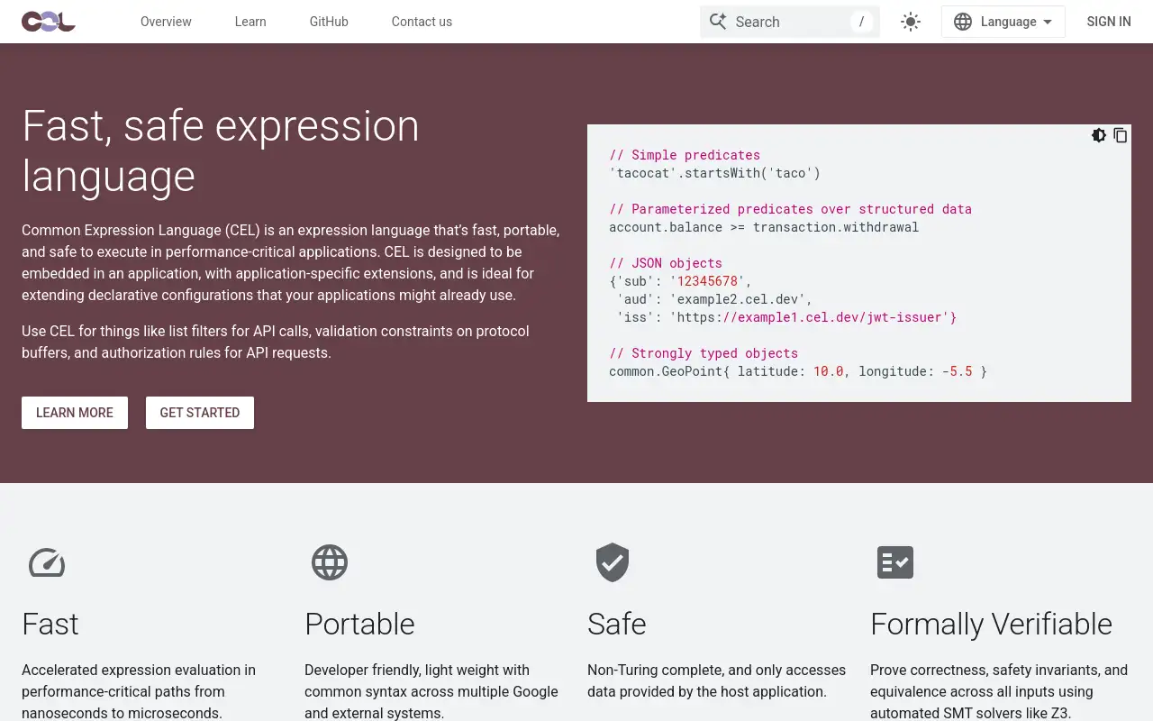Screenshot of cel.dev