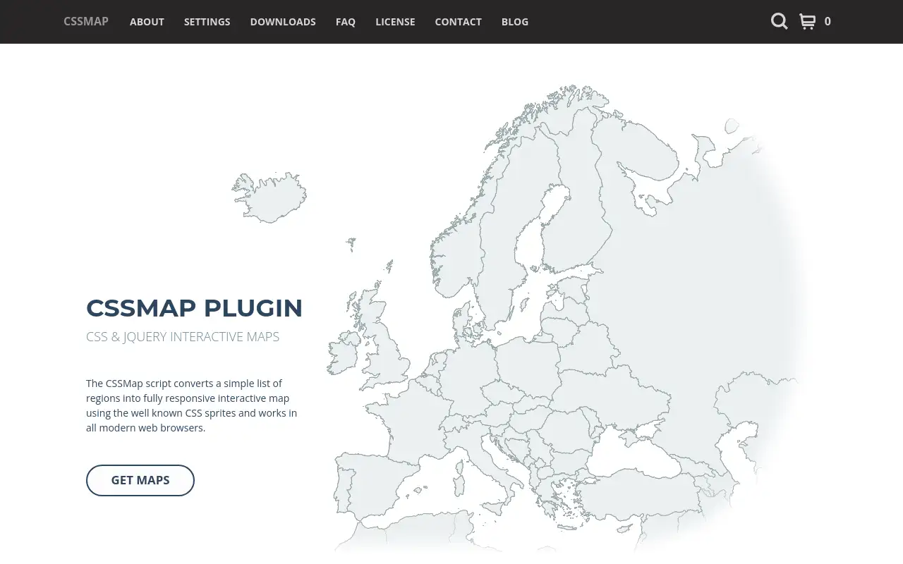 Screenshot of cssmapsplugin.com
