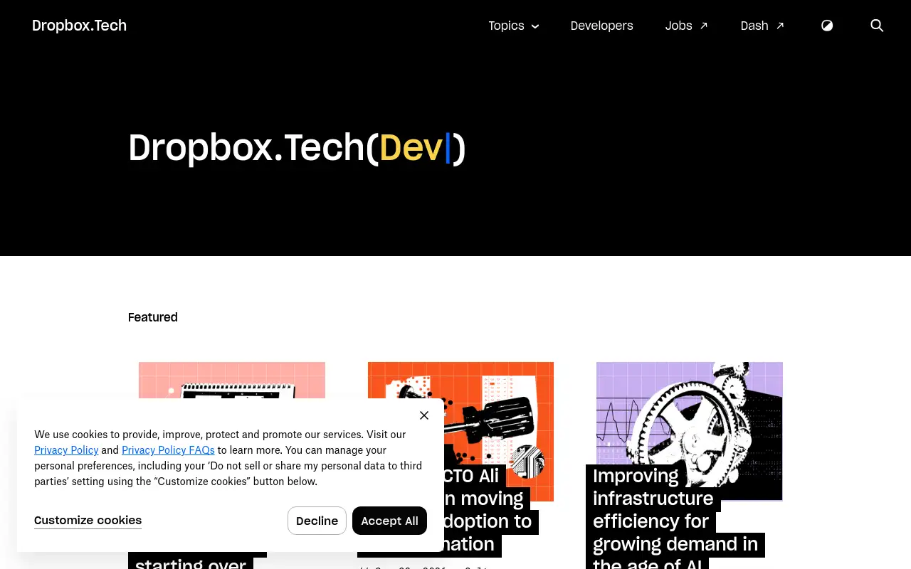 Screenshot of dropbox.tech