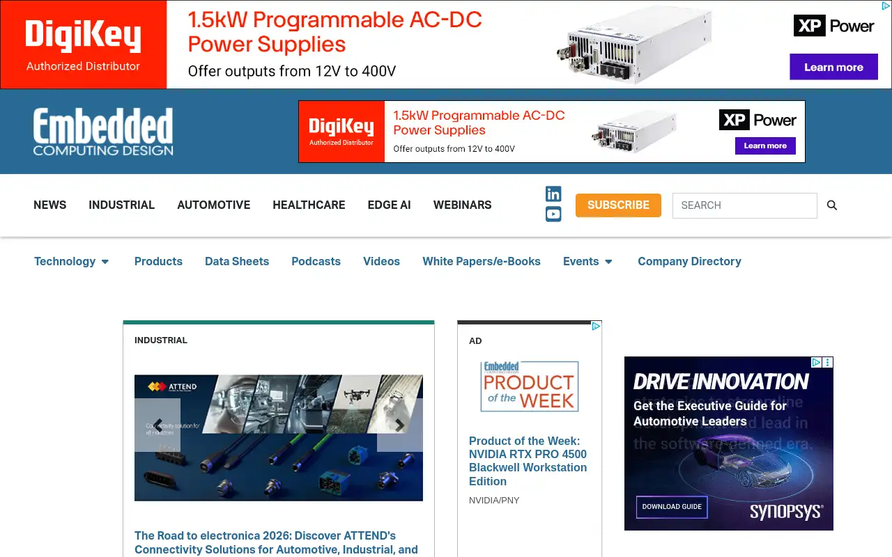 Screenshot of embeddedcomputing.com