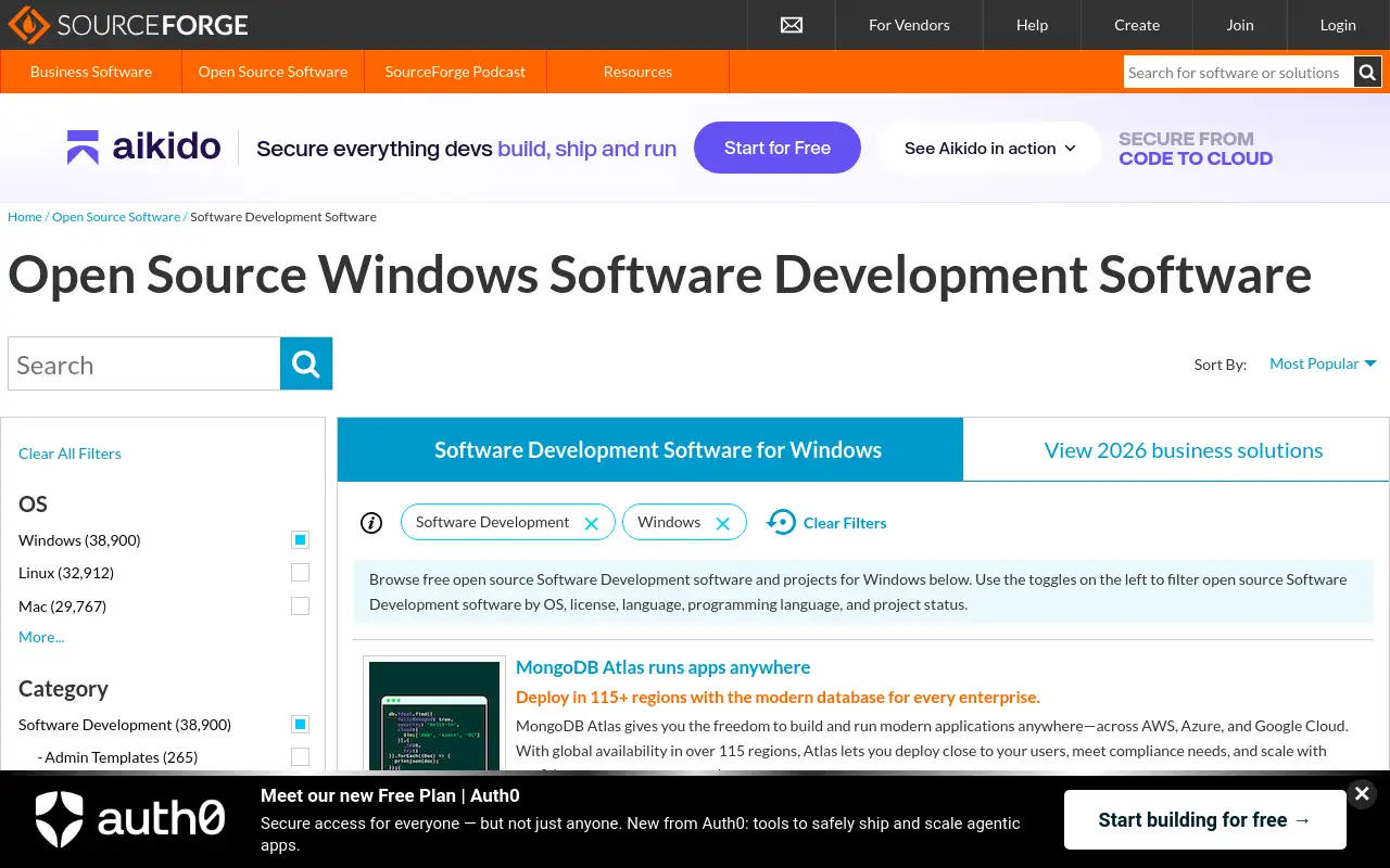 Screenshot of freecode.com