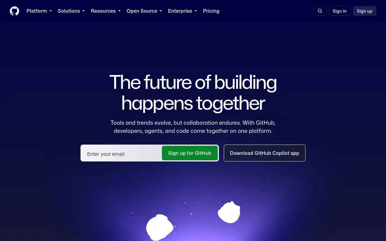 Screenshot of github.com