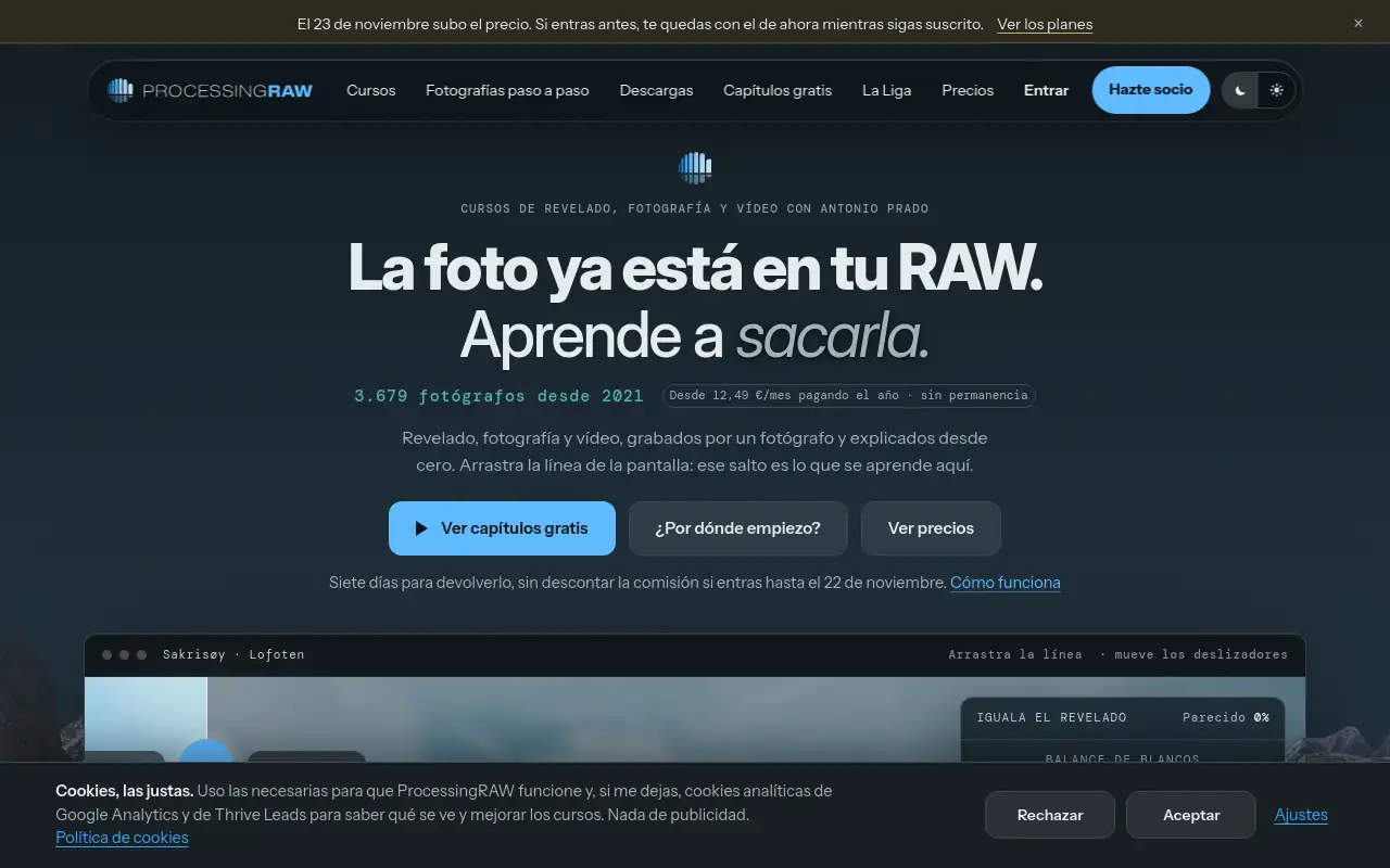 Screenshot of processingraw.com
