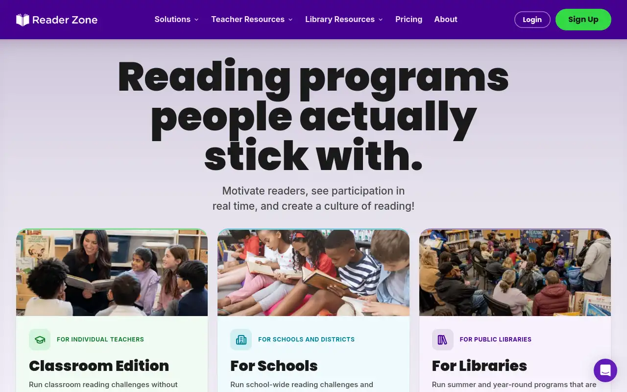 Screenshot of readerzone.com