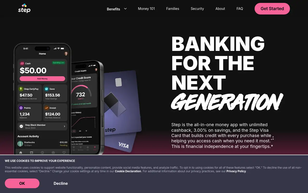 Screenshot of step.com